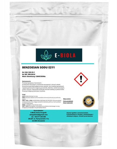 Benzoesan sodu E211