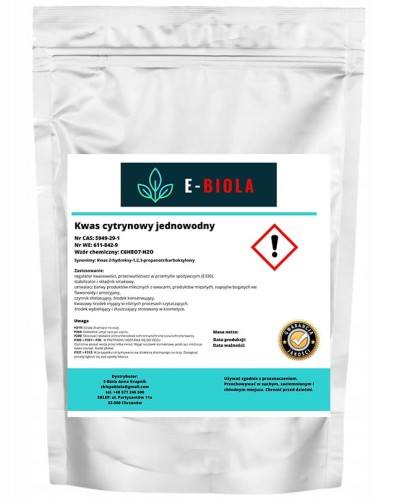 Kwas cytrynowy E330 (Kwasek cytrynowy)