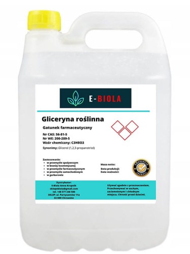 Gliceryna roślinna farmaceutyczna 99,5%