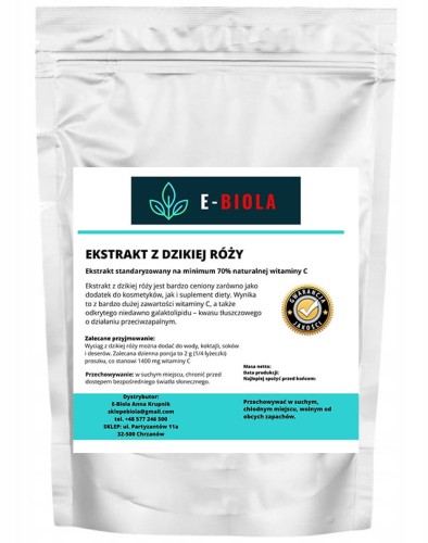 Ekstrakt z dzikiej róży 70%  witamina C