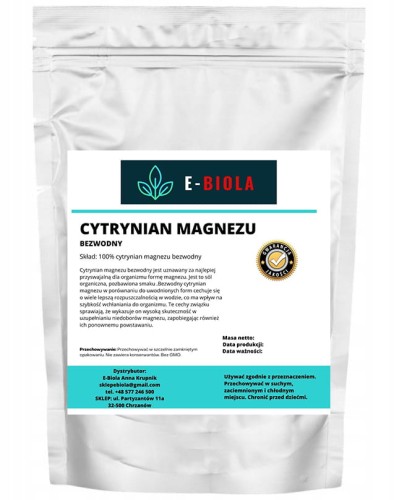 Cytrynian magnezu bezwodny