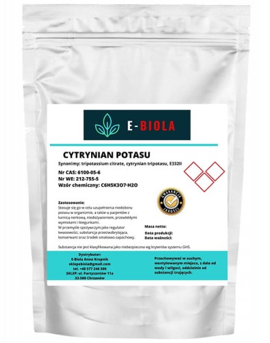 Cytrynian potasu jednowodny