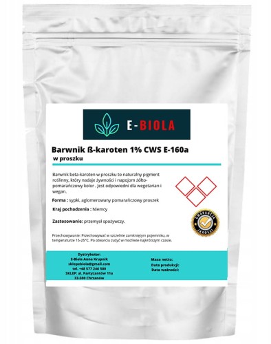 Barwnik ß-karoten 1% CWS E-160a